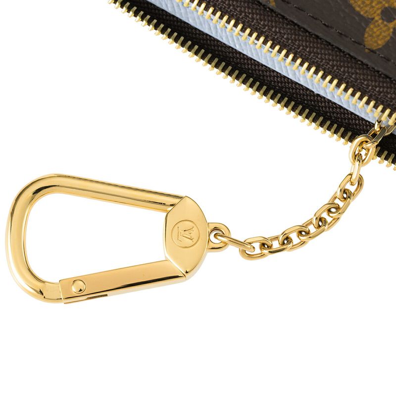 Louis Vuitton Card Case Porte Cles Noir Brown Olympe Blue — view 9