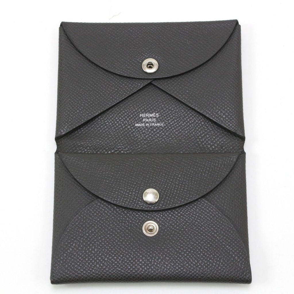 Hermes Vaux Epson Calvi Duo Business Card Holder U Fm010 PM Gray — view 5