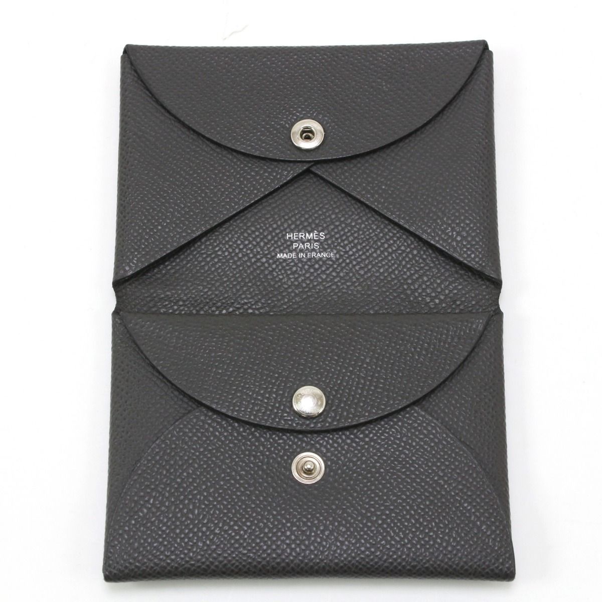 Hermes Vaux Epson Calvi Duo Business Card Holder U Fm010 PM Gray — view 5