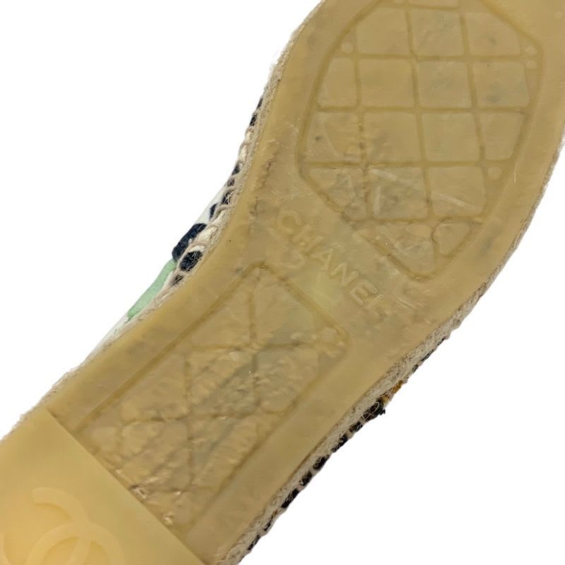 Chanel Flat Shoes Canvas Multicolor Coco Mark Espadrilles — view 8