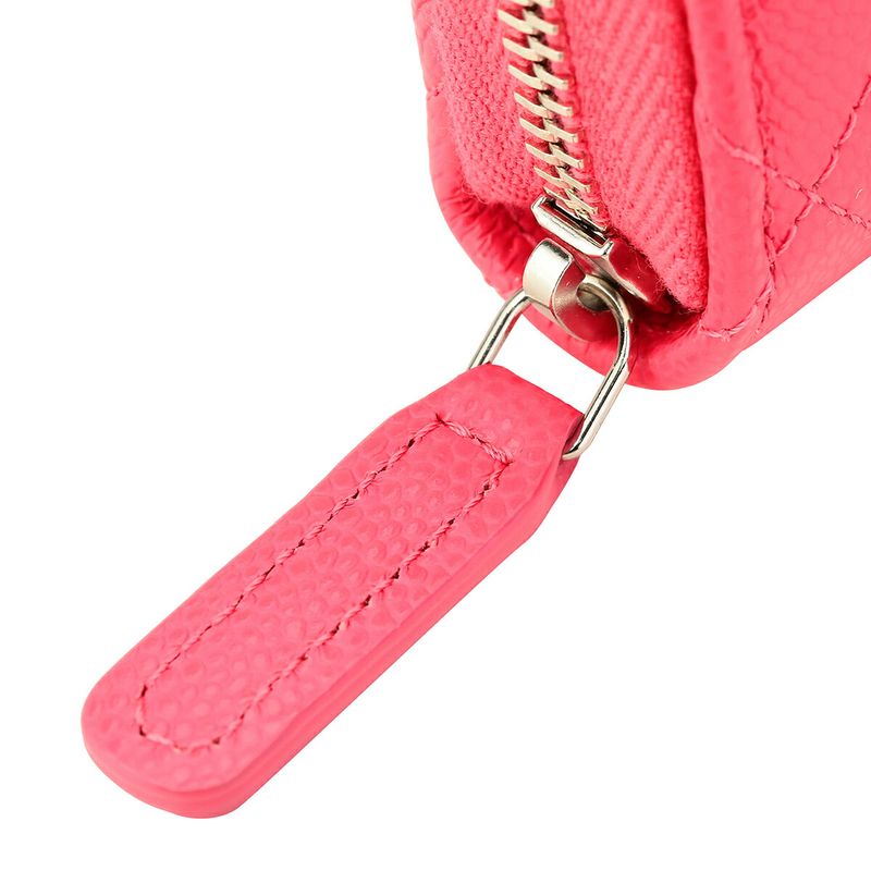 Chanel Coin Case Classic Zip Purse Neon Pink — view 8
