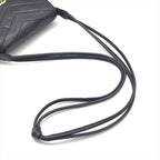 Chanel CC Logo Turnlock Chez Blanc Lambskin Shoulder Bag Navyware — view 6