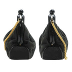 Chanel Clasp Chain Shoulder Bag Suede Xplastic Black Gdhardware — view 4