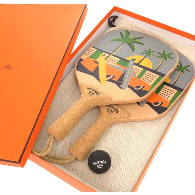 Hermes Apres La Vague Beach Racket Hobby Cork Multicolor 0904 — view 2