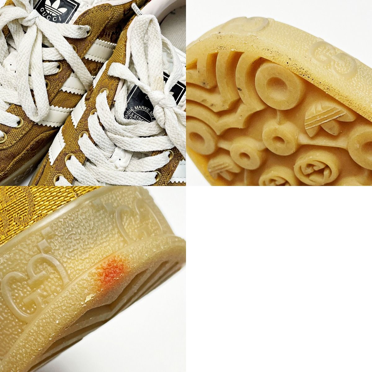 Gucci Adidas Collaboration Gazelle Sneakers Brown GG Supreme Size — view 9
