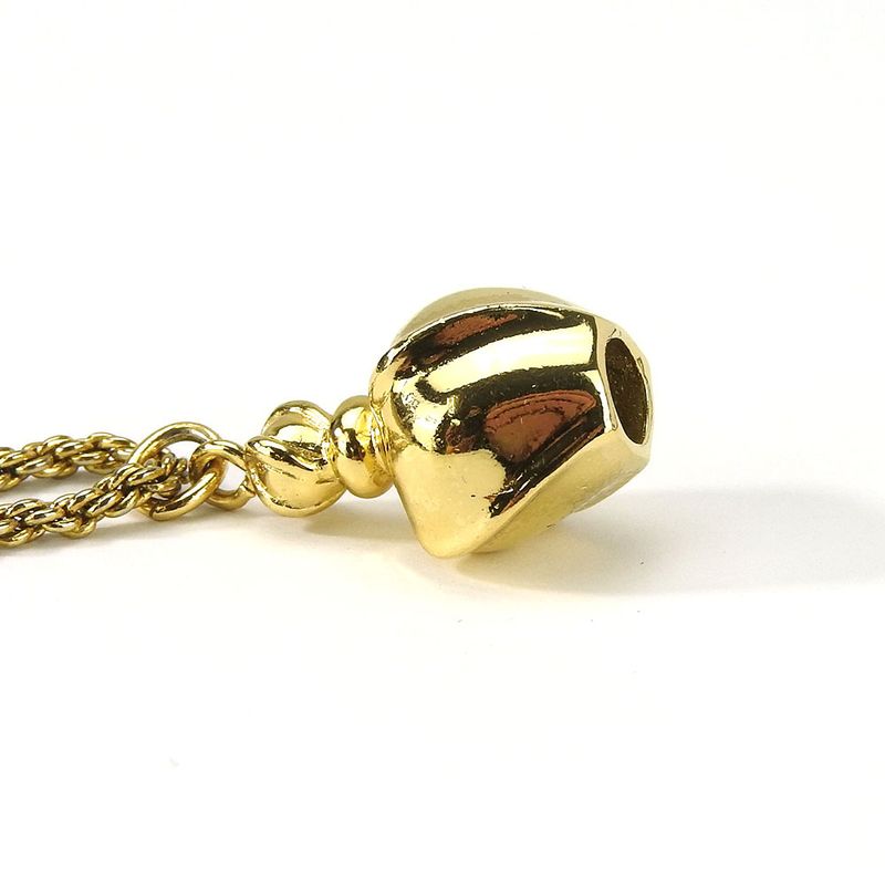Christian Dior Necklace Metal Gold GP Perfume Bottle Motif Accessories — view 4