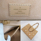 Louis Vuitton On The Go MM Handbag Tote Broderie Arizona Brown Monogram — view 7