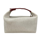 Hermes Bath Pouch Bride-a Black GM Toile Canvas H Logo Zigzag Rouge Ash Red — view 2