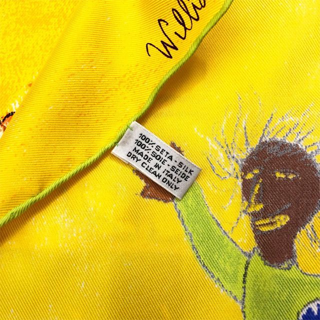 Louis Vuitton Large Scarf William Wilson Silk Yellow Lime — view 4