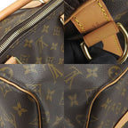 Louis Vuitton Boston Bag Keepall 55 Bandouliere Monogram Nubuck Brown — view 6