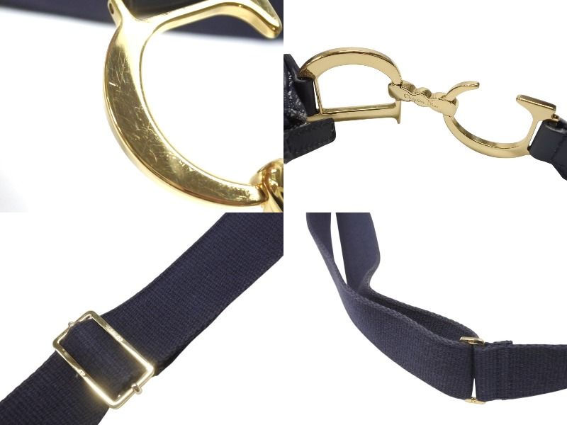 Dior Saddle Shoulder Bag Navy Trotter Pattern Galliano — view 4