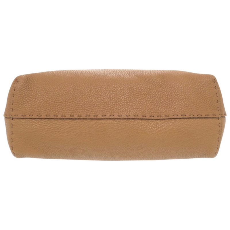 Fendi Selleria Carla Leather Brown Tote Handbag 0024 — view 4