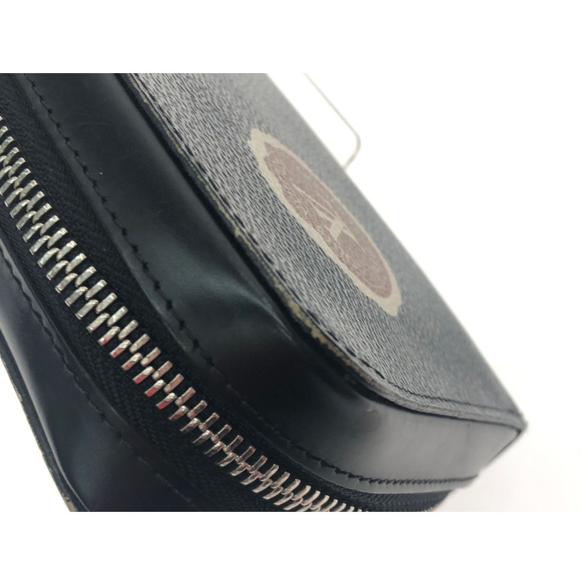 Louis Vuitton Long Wallet Round Zipper Travel Case Damier Graphite League — view 7