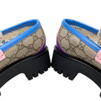 Gucci Loafer GG Supreme Bee Embroidery 34 Size Flower Multicolor Beige — view 8