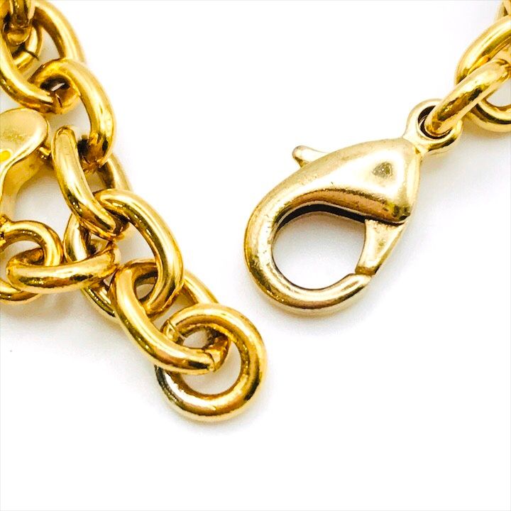 Celine Triomphe Gold Rhinestone Bracelet — view 8
