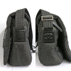Chanel Cocococoon Messenger Bag Cotton Shoulder Denim Black — view 5