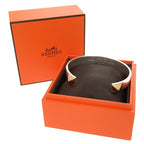 Hermes Clous De H Jonc 2 B Silver 925 18K Pink Gold Bracelet — view 3