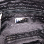 Prada 1 Ne175 Nylon with Strap Silver Hardware Black Pouch 0351 — view 6