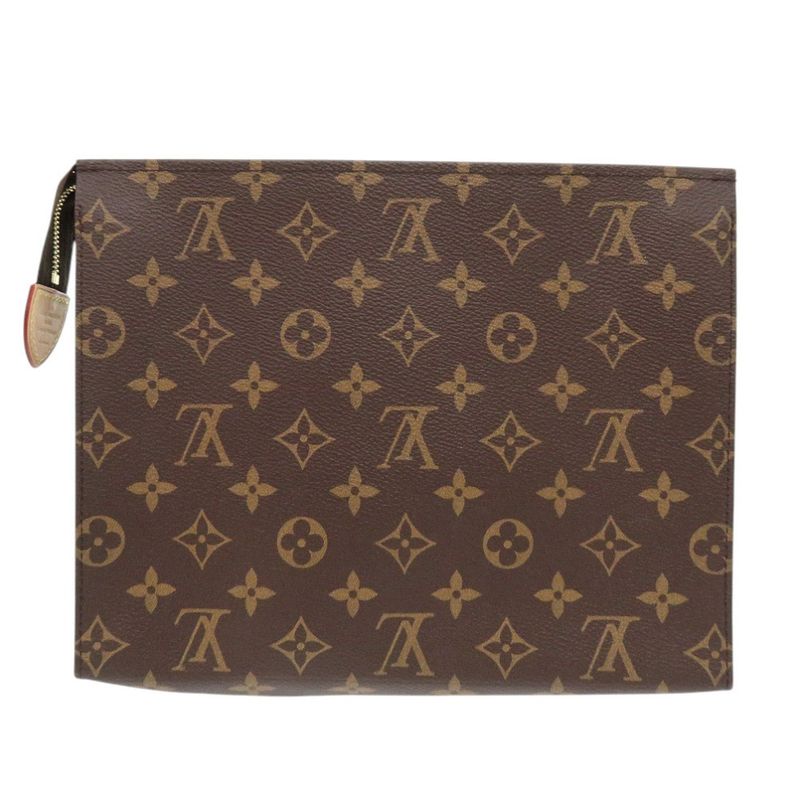 Louis Vuitton Monogram Poche Toilette 26 Clutch Bag Brown 1585 — view 2