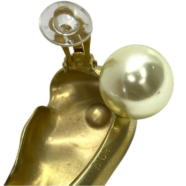 Christian Dior Earrings Earring Accessories Pearl GP Gold White — view 9