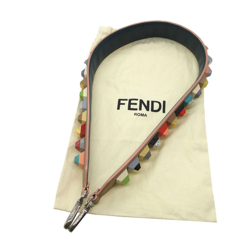 Fendi Strap You Studded Shoulder Leather Beige Multicolor 0558 — view 2
