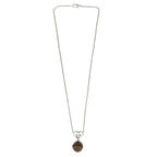 Gucci Interlocking G Heart Pendant Necklace Silver 925 Wooden Bamboo 0530 — view 3
