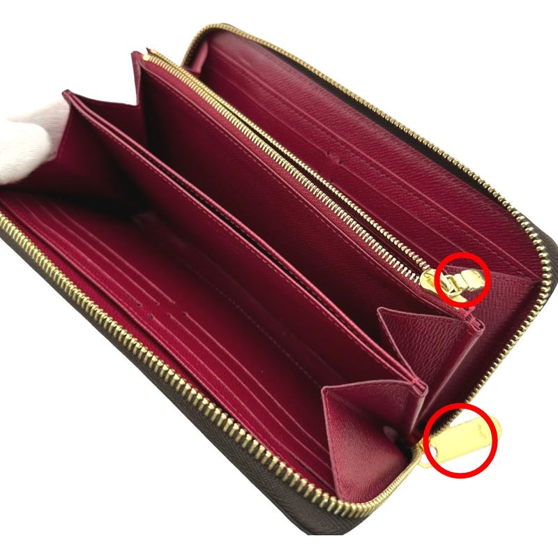 Louis Vuitton Monogram Round Zipper Fuchsia Long Wallet — view 8