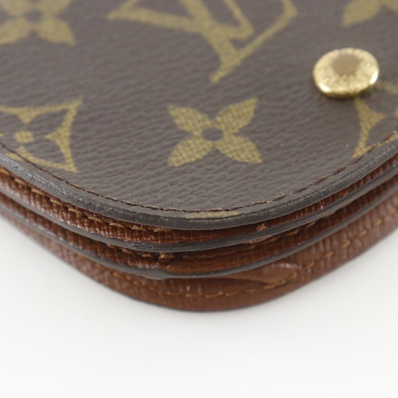 Louis Vuitton Porte Monnaie Gousset Monogram Canvas Brown Ct1004 — view 4