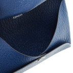 Hermes Calvi Duo Chevre Deep Blue Engraved B 0850 Card Case — view 8