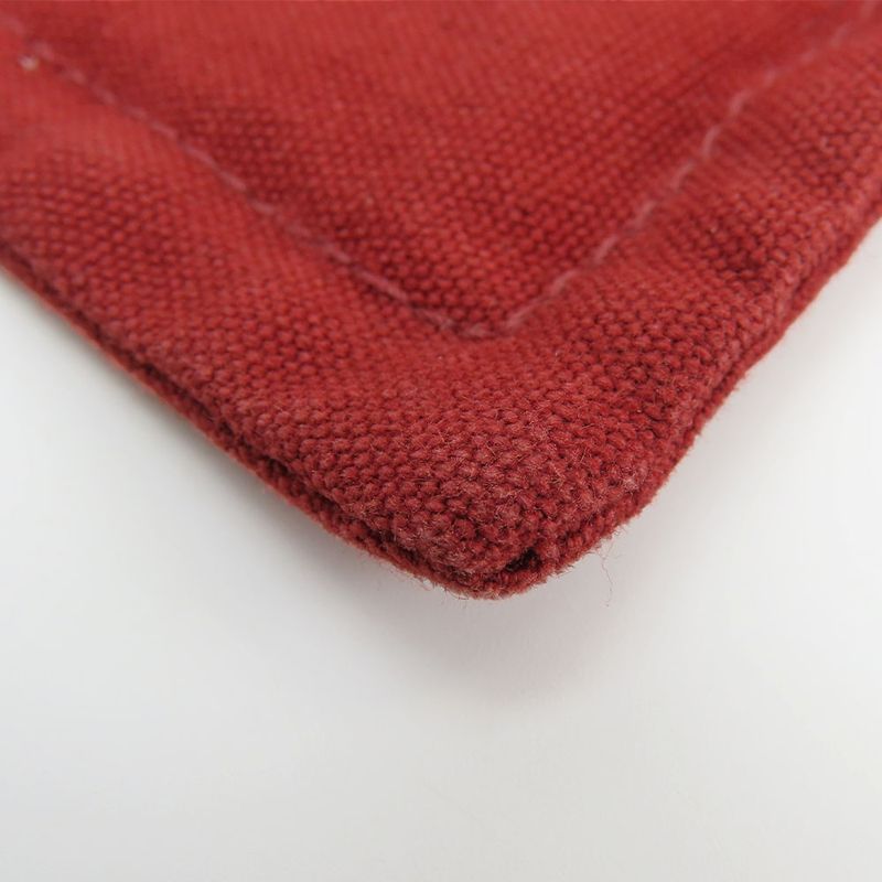 Hermes Pouch Bora Cotton Leather Bordeaux Enji Silver Hardware Flat Multi — view 5