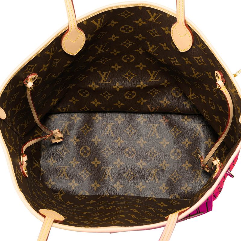 Louis Vuitton Tote Bag Neverfull Inside Out MM Brown Rose Pondicherry — view 5