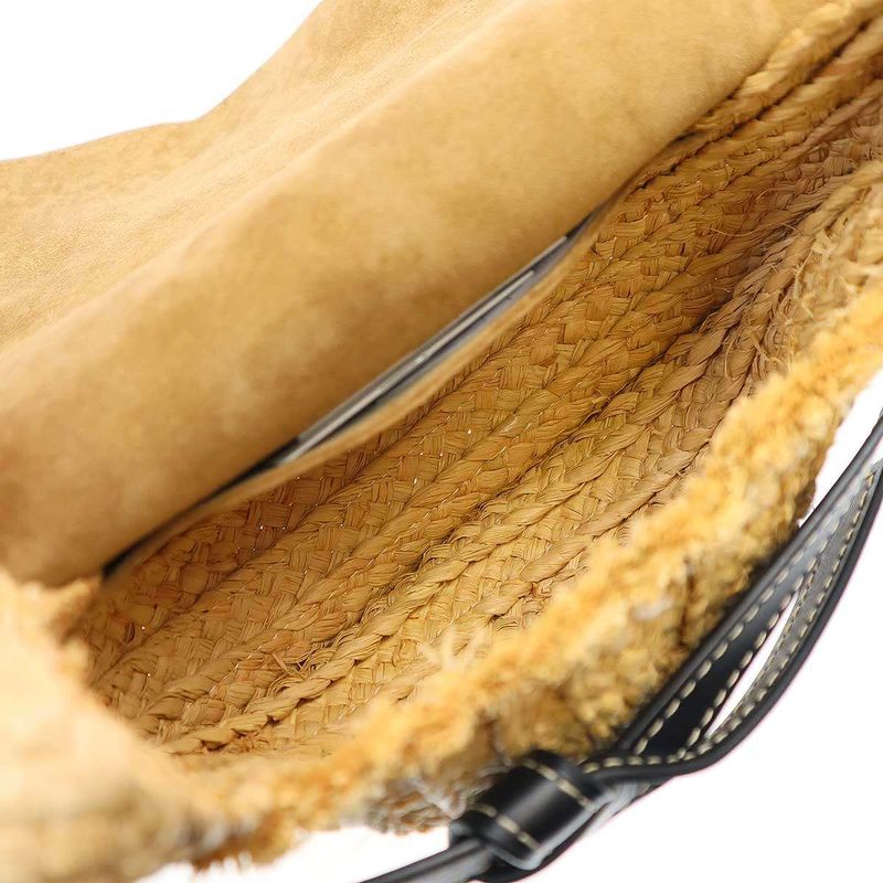 Loewe Gate Raffia Shoulder Bag Naturalblack — view 6