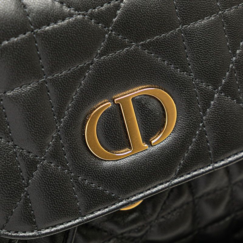 Dior Macrocanage Caro Medium Backpack Rucksack Black Leather — view 6
