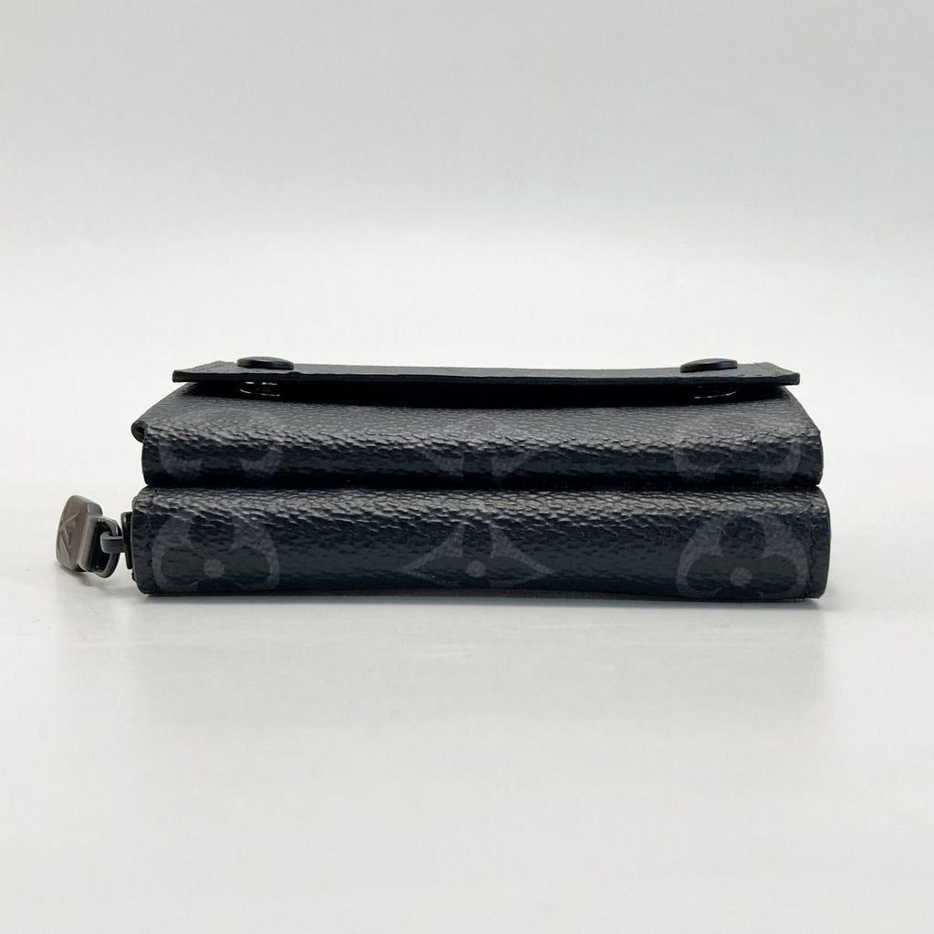 Louis Vuitton Monogram Eclipse Zippy Organizer Black Coin Case Wallet — view 3