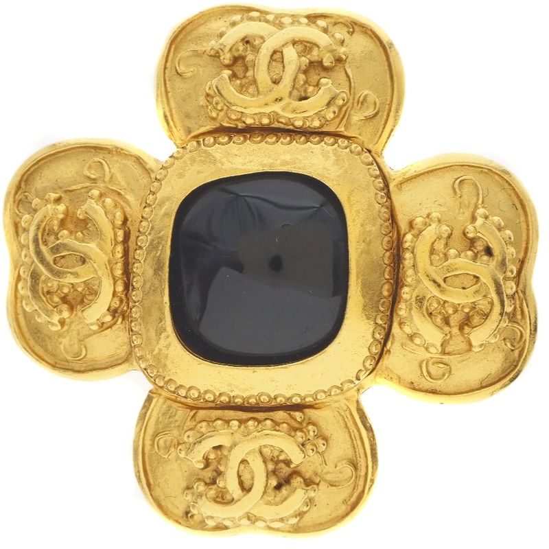 Chanel Coco Mark Vintage Gold Plated 96 a 27.7 g Brooch — view 3