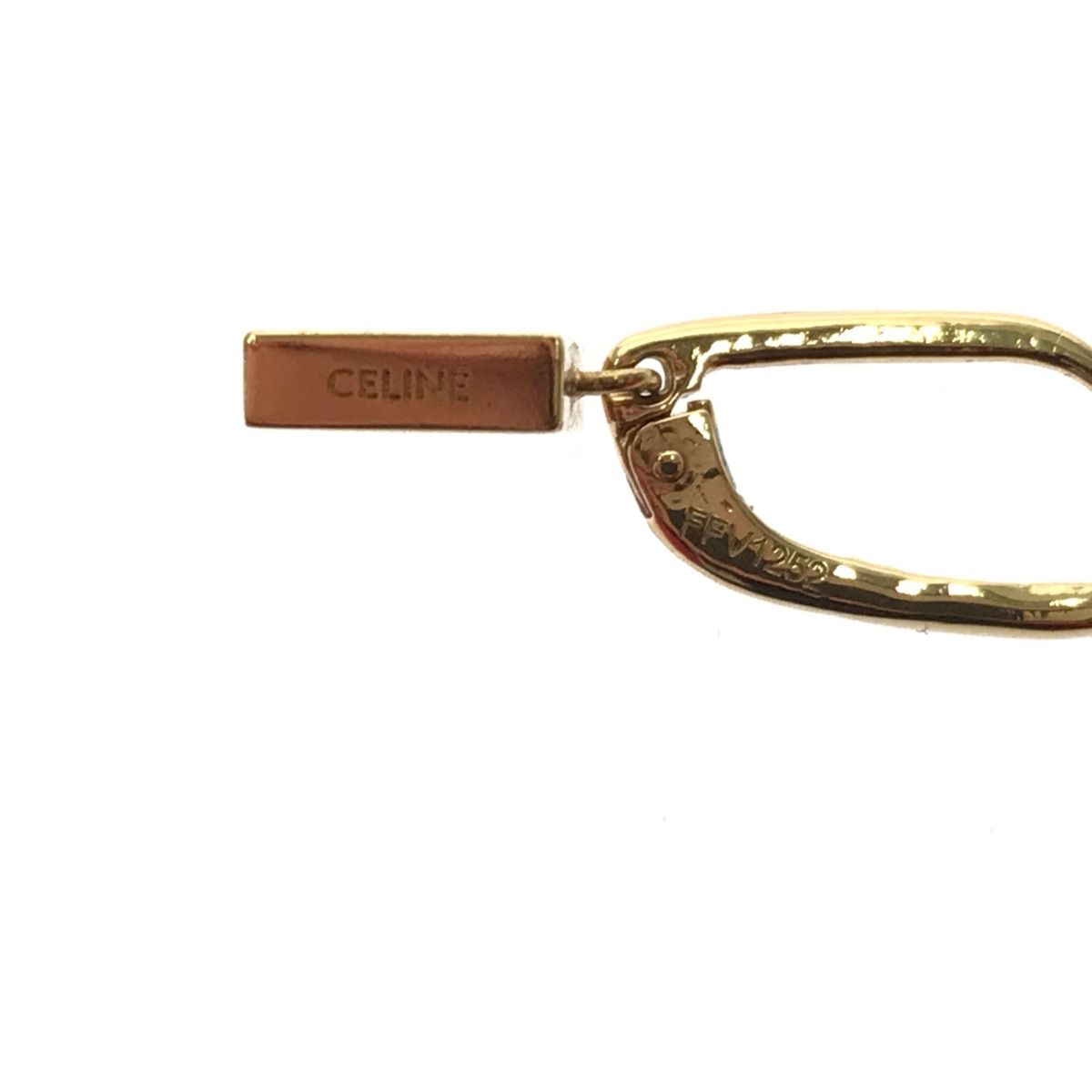 Celine Earrings Heart & Logo Gold Color Accessories — view 7