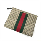 Gucci Sherry Line GG Supreme Canvas Clutch Second Beige — view 2