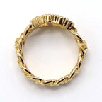 Christian Dior Ring Clair D Lune Rhinestone Gold Color M 12.5 — view 5