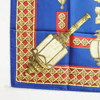 Hermes Carre 90 Feux de Route Silk Red Yellow Blue Scarf — view 4