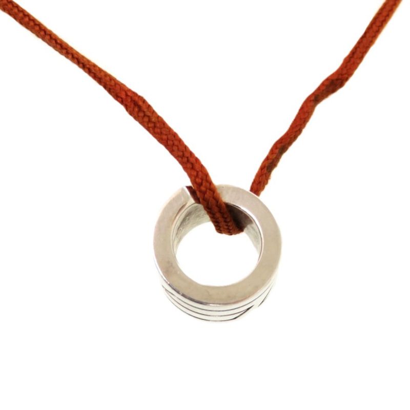 Hermes Move Ashes Necklace Italique Silver 925 Orange 0830 Choker — view 6