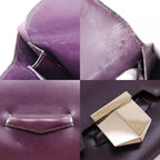 Hermes Faco Vintage Box Calf Bordeaux I Clutch Bag — view 9