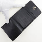 Chanel Coco Mark W Hook Calf Black Bifold Wallet — view 5