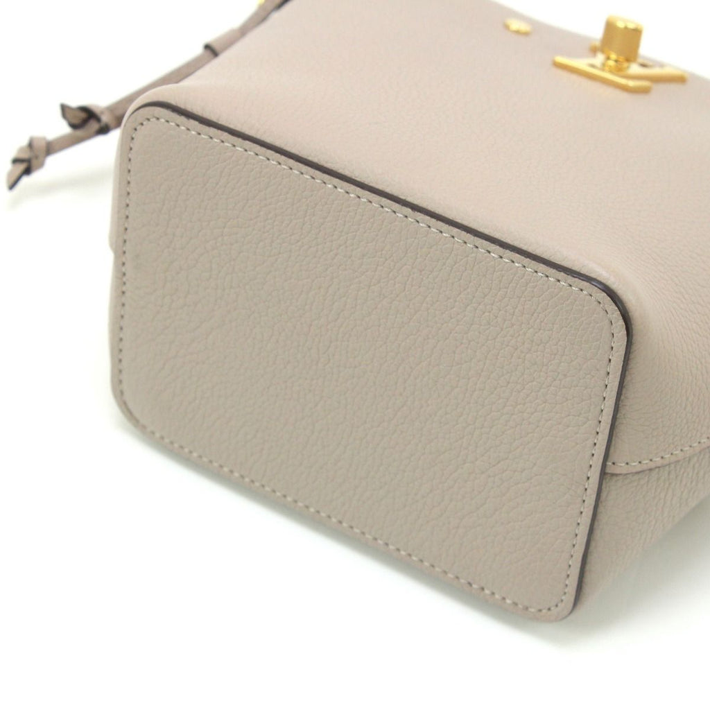 Louis Vuitton Nano Lockme Bucket Shoulder Bag Beige — view 5