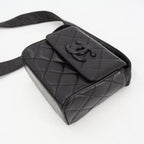 Chanel Quilted Shoulder Bag Leather Black — view 2