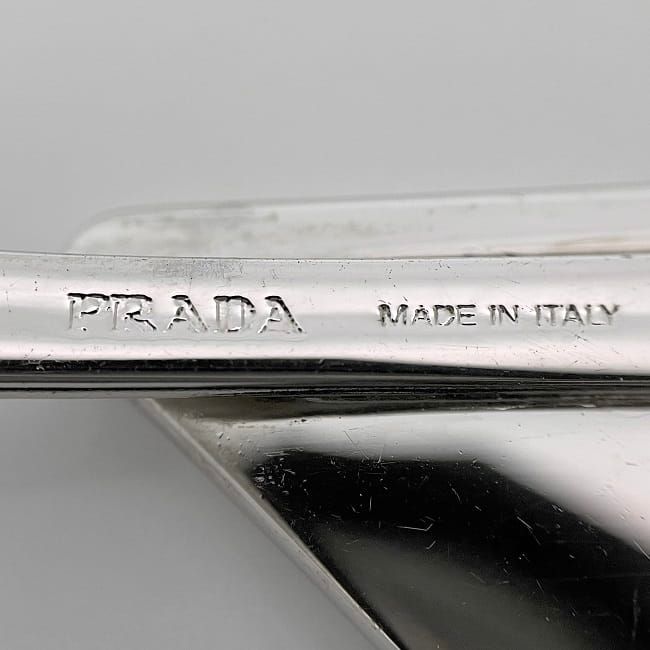 Prada Hairpin Red Silver 1 If051 Metal — view 8