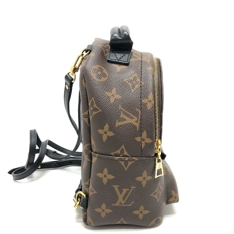 Louis Vuitton Backpack Palm Springs Mini Monogram Canvas Brown — view 4