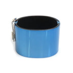 Celine Carved Cerulean Blue Bangle — view 3