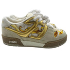 Fendi Versace Fendace White Satin Print Low Top 35 — view 4