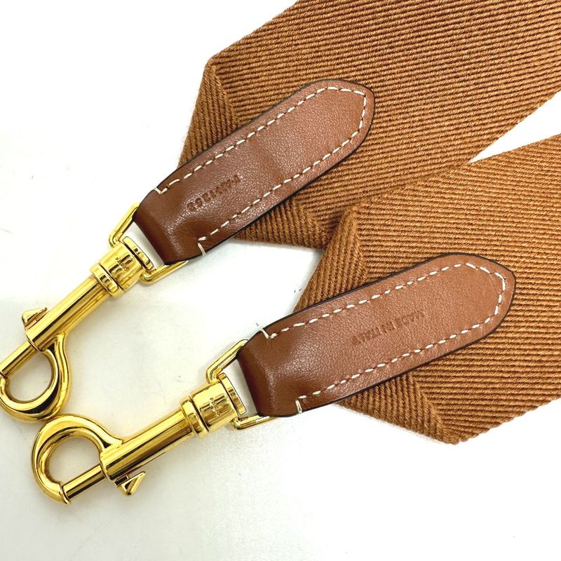 Celine Shoulder Strap Logo Canvas Leather Brown — view 6