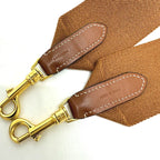Celine Shoulder Strap Logo Canvas Leather Brown — view 6